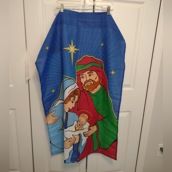 Nativity Birth Of Jesus Garden House Flag 29" X 40" Yard Banner by Meadow Creek - Picture 1 of 5